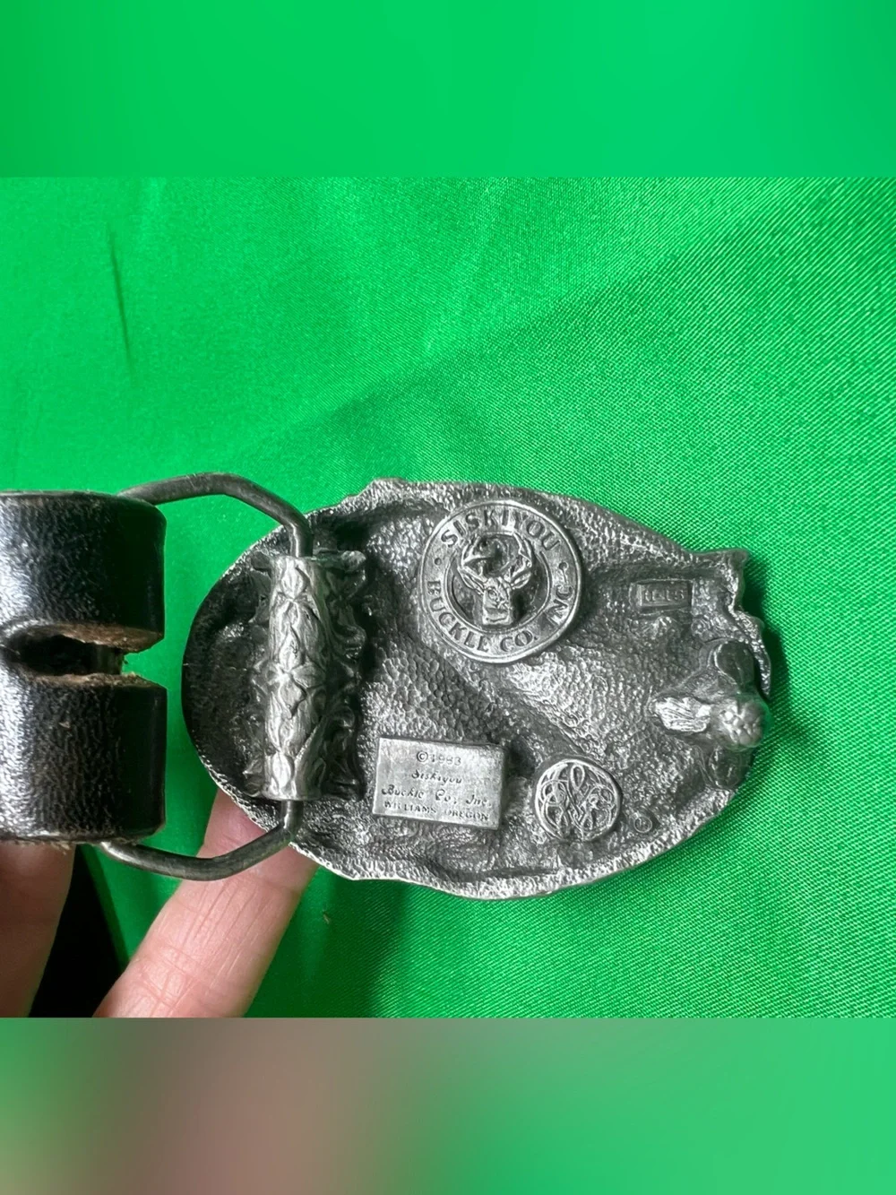 Siskiyou Buckle Co. pewter belt buckle